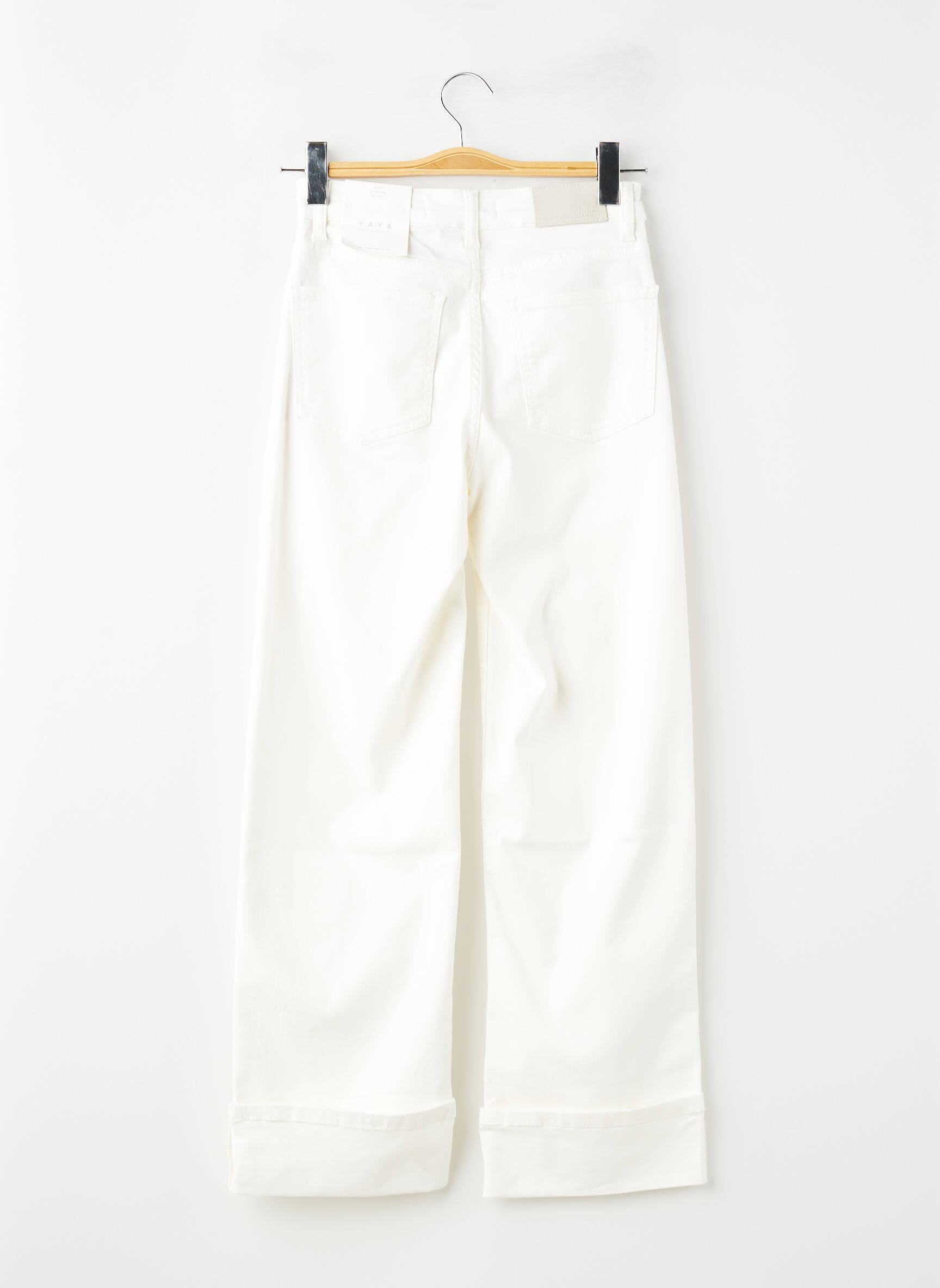 Jean coupe flare stretch taille normale blanc YAYA femme