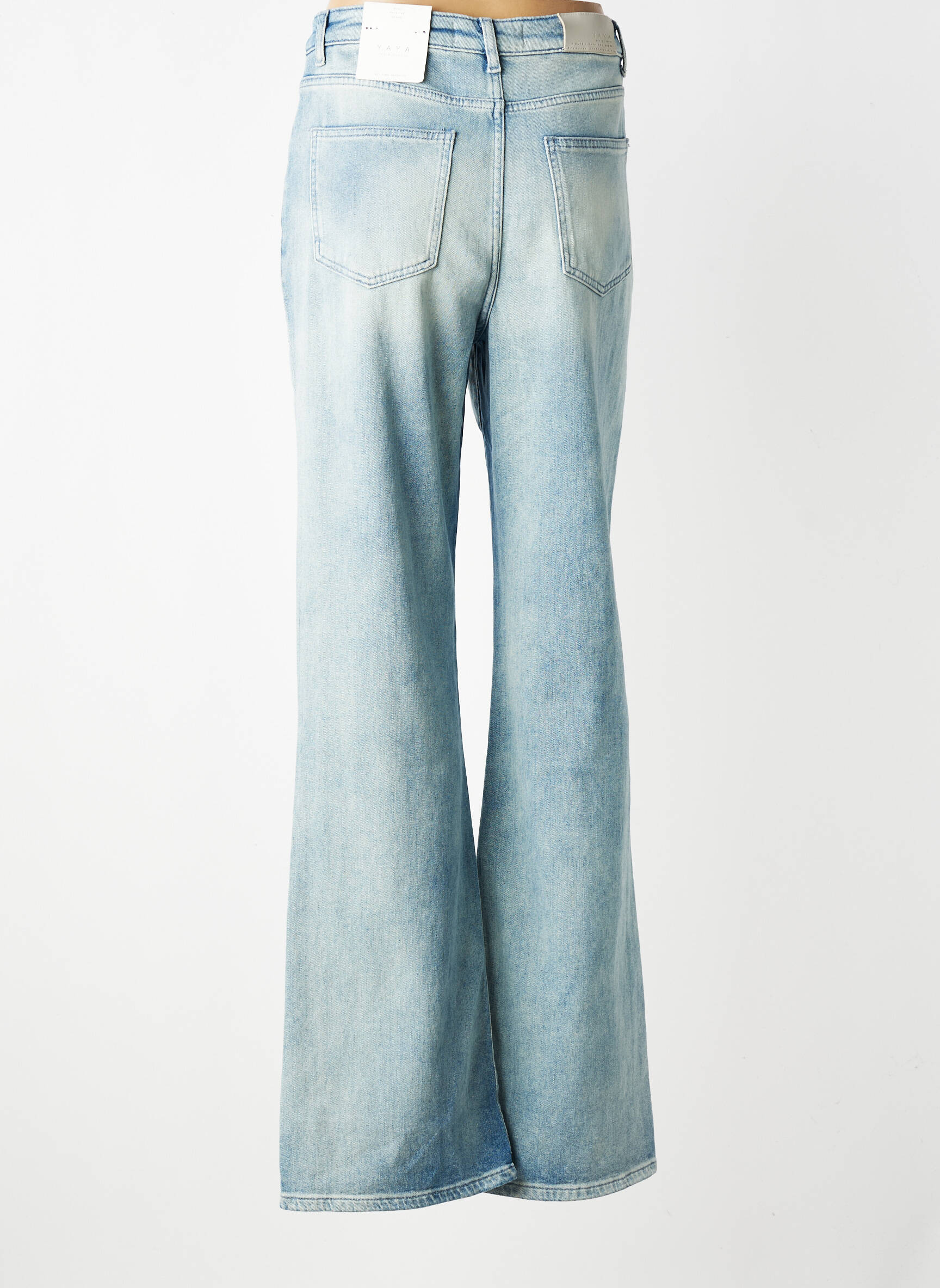 Jeans coupe large taille normale taille normale bleu YAYA femme