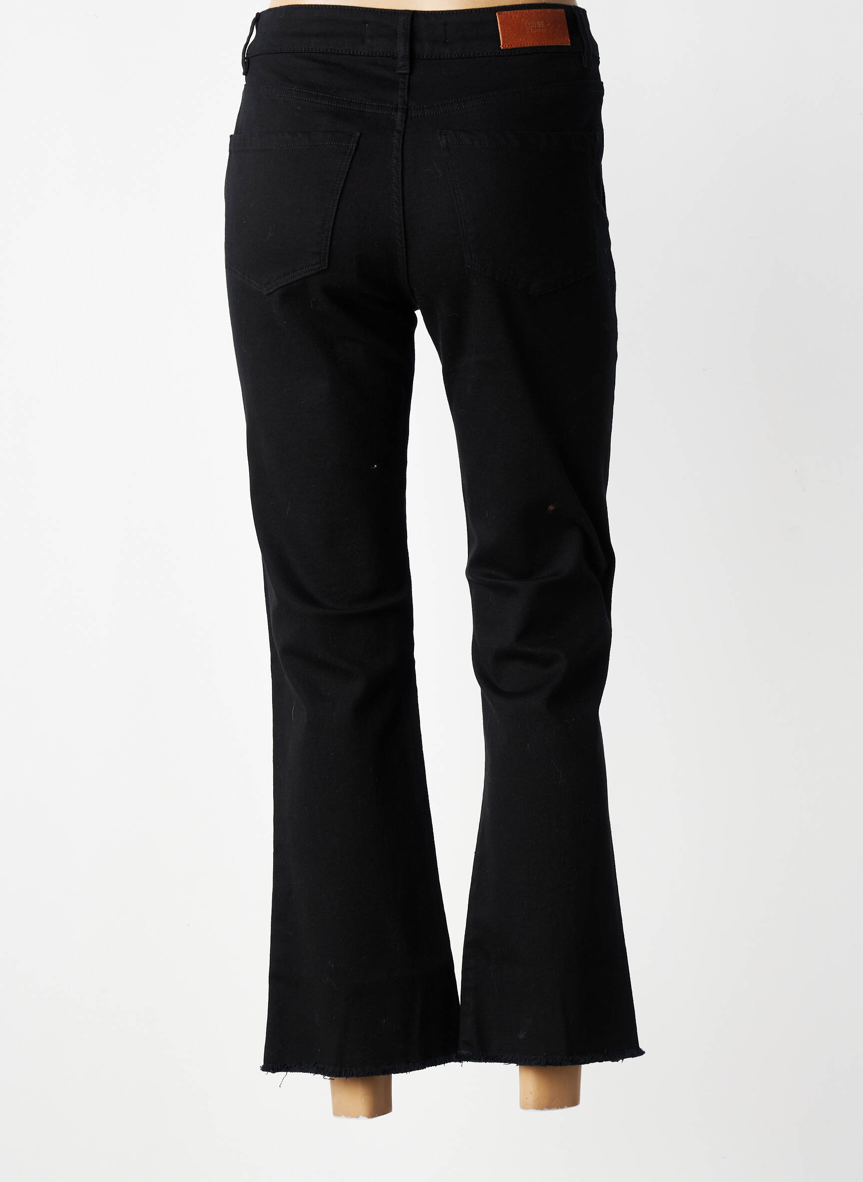 Jean coupe flare finition bord franc taille normale noir I.CODE (By IKKS) femme