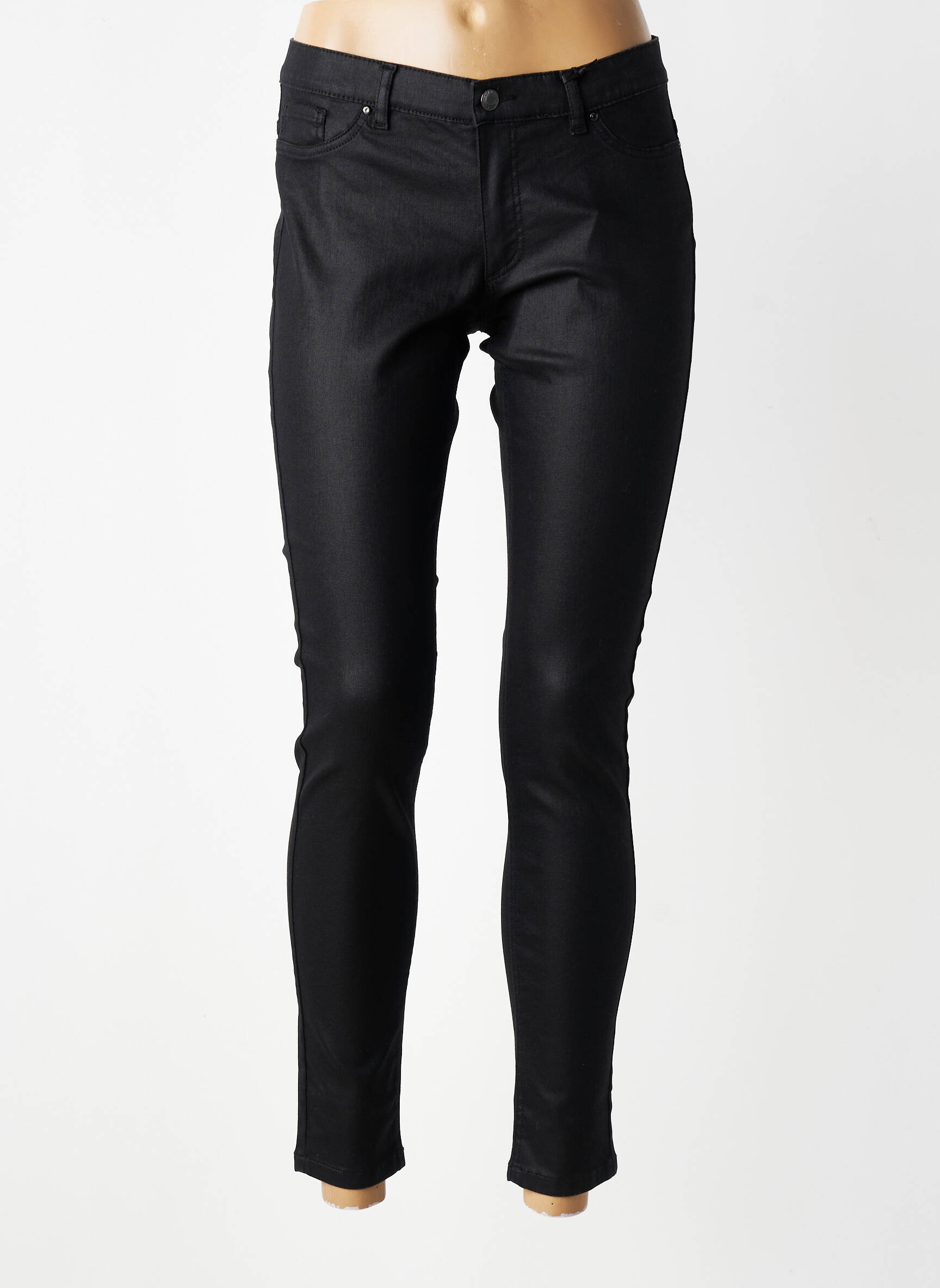 Jeans skinny taille normale taille normale noir IKKS femme