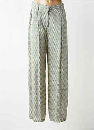 Pantalon large taille haute taille à pinces vert IKKS fille