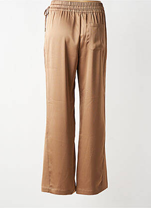Pantalon droit taille élastique taille normale marron YAYA femme