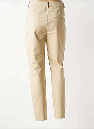 Pantalon chino tissage popeline taille normale beige YAYA femme