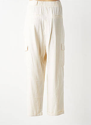 Pantalon cargo taille élastique taille normale beige YAYA femme