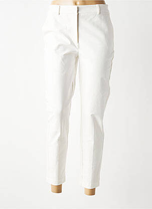 Pantalon chino tissage popeline taille normale beige YAYA femme
