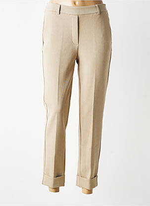 Pantalon 7/8 stretch taille normale beige YAYA femme
