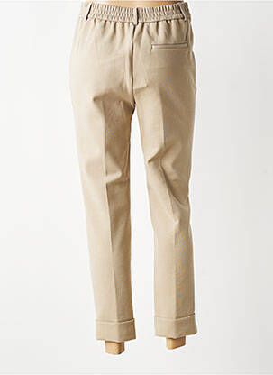 Pantalon 7/8 stretch taille normale beige YAYA femme