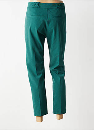 Pantalon chino fermeture zippée sous rabat boutonné taille normale vert I.CODE (By IKKS) femme