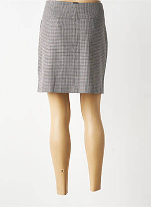Jupe courte coupe droite gris ONE STEP femme