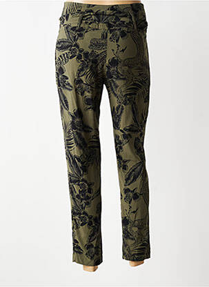 Pantalon 7/8 taille haute taille haute vert IKKS femme
