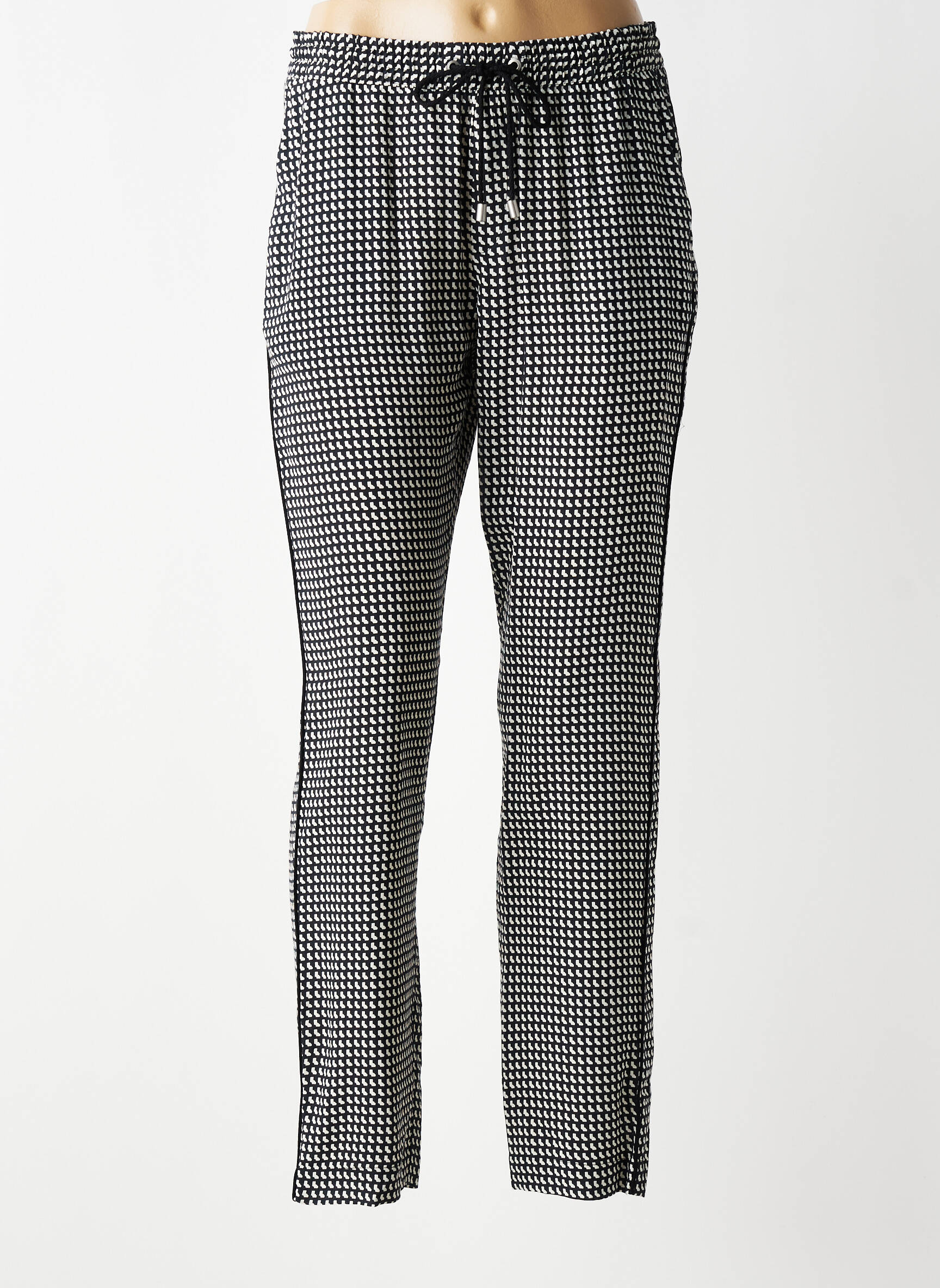 Pantalon slim taille élastique taille normale noir IKKS femme