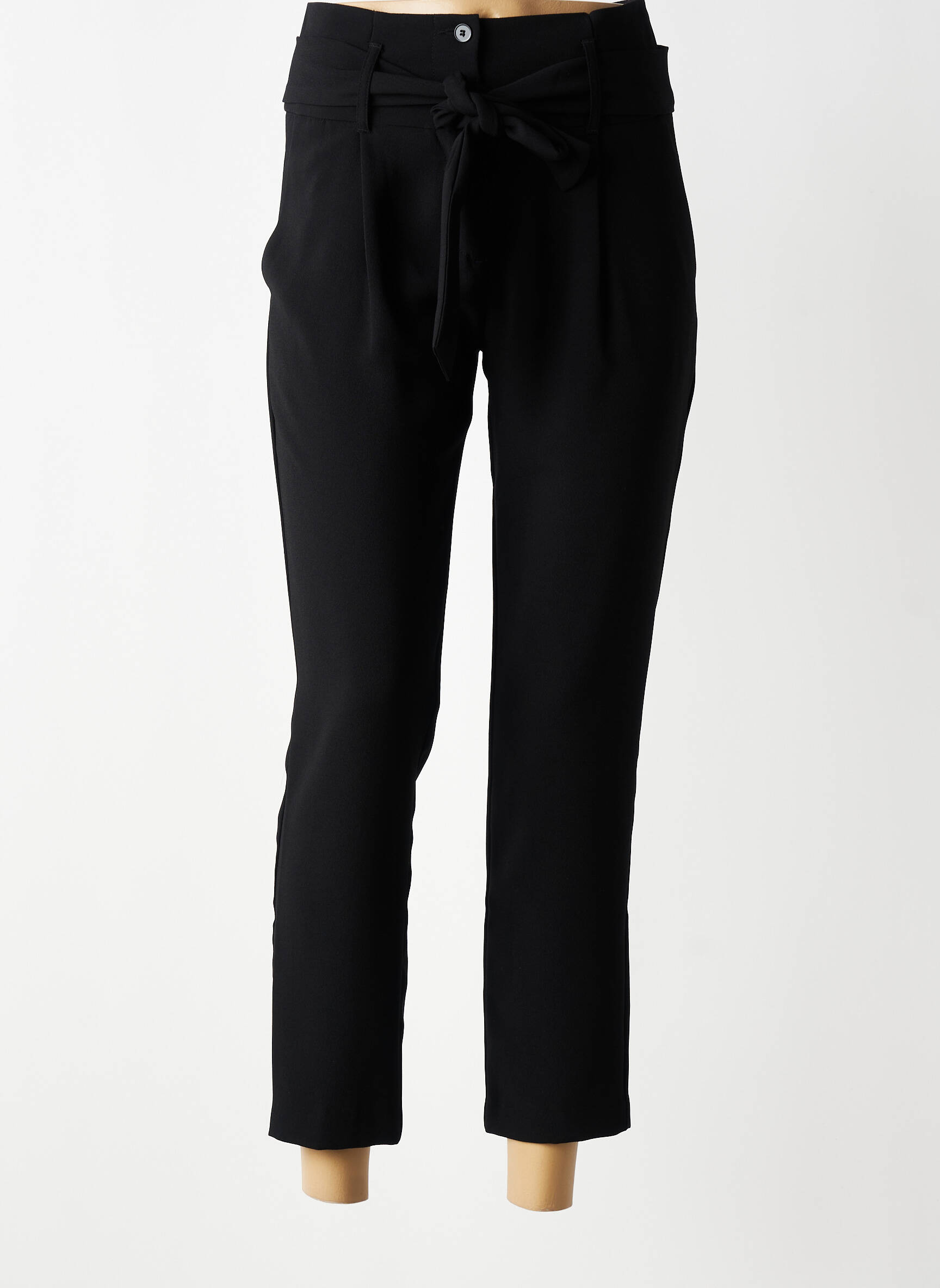 Pantalon 7/8 taille haute taille haute noir IKKS femme