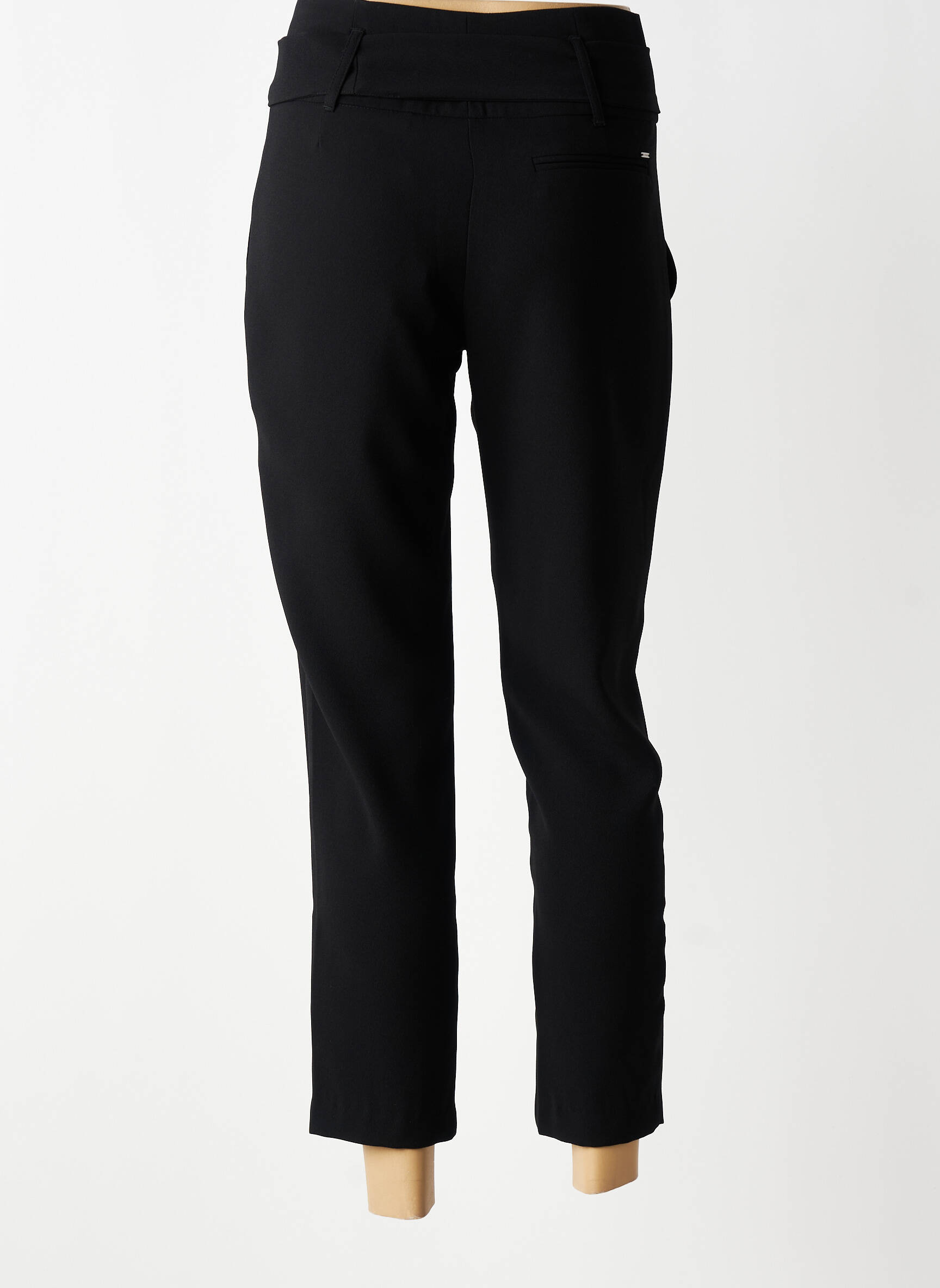 Pantalon 7/8 taille haute taille haute noir IKKS femme