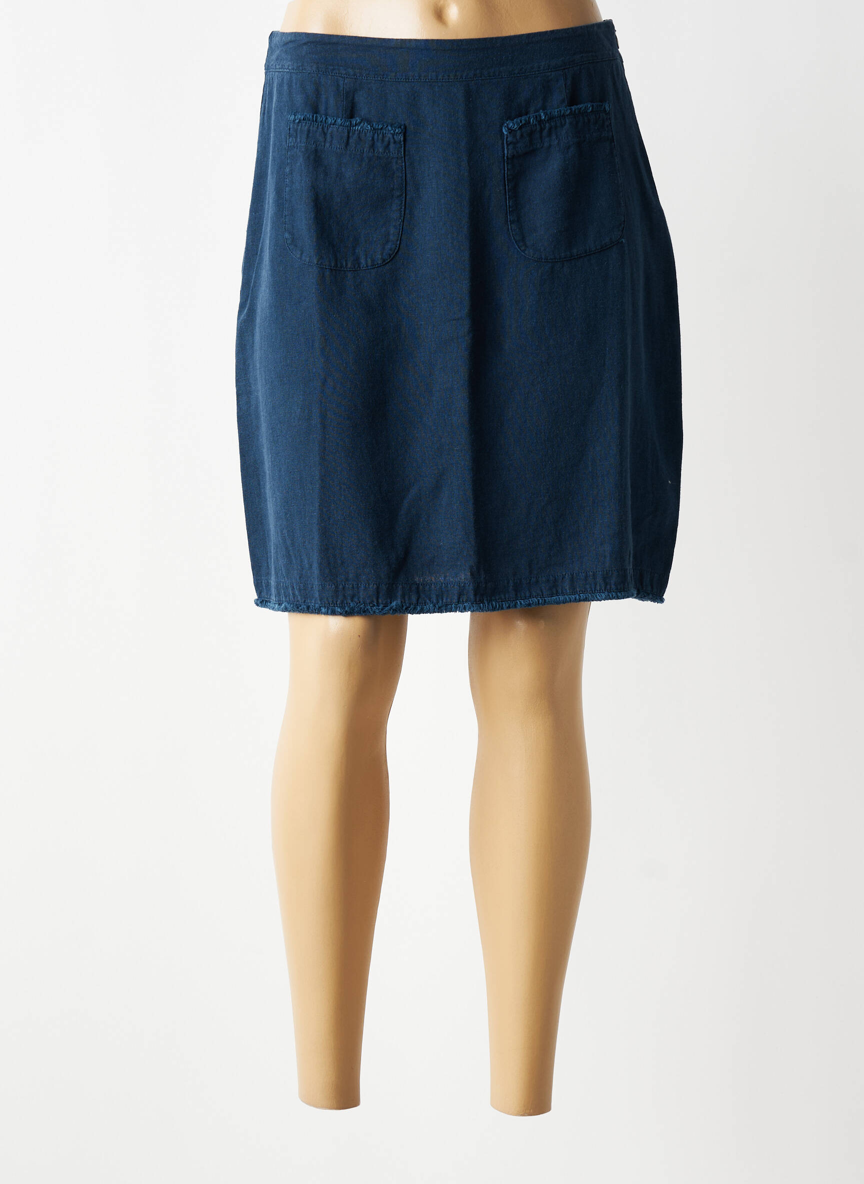 Jupe courte poches bleu MALOKA femme