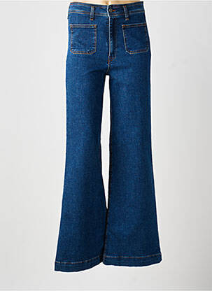 Jean coupe flare stretch taille haute bleu fonce MAISON HOTEL femme