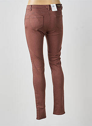 Jeans coupe slim stretch taille normale marron C'EST BEAU LA VIE femme