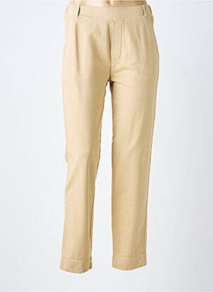 Pantalon droit stretch taille normale beige YERSE femme