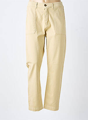 Jeans coupe droite stretch taille normale beige HOD femme