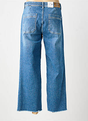 Jeans coupe large effet usé délavé taille haute bleu PARA MI femme