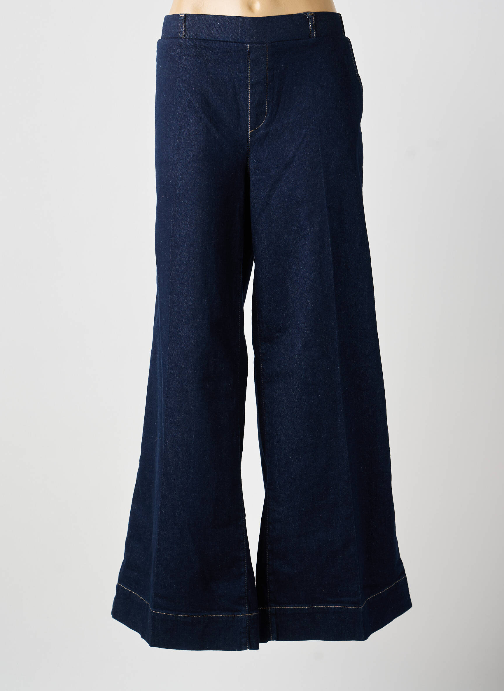 Jean coupe flare stretch taille haute bleu PARA MI femme