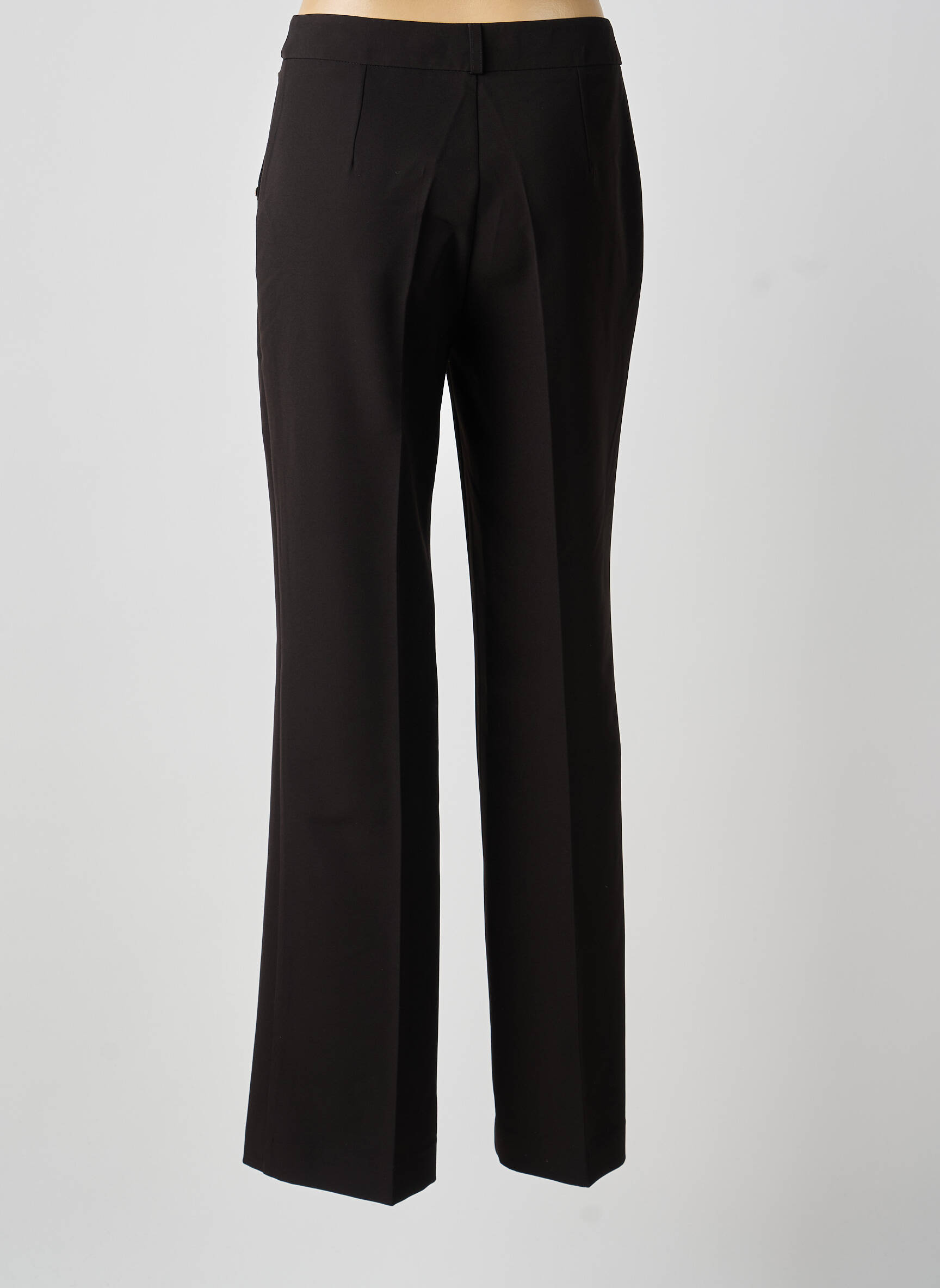 Pantalon flare taille à pinces taille haute noir EVA KAYAN femme
