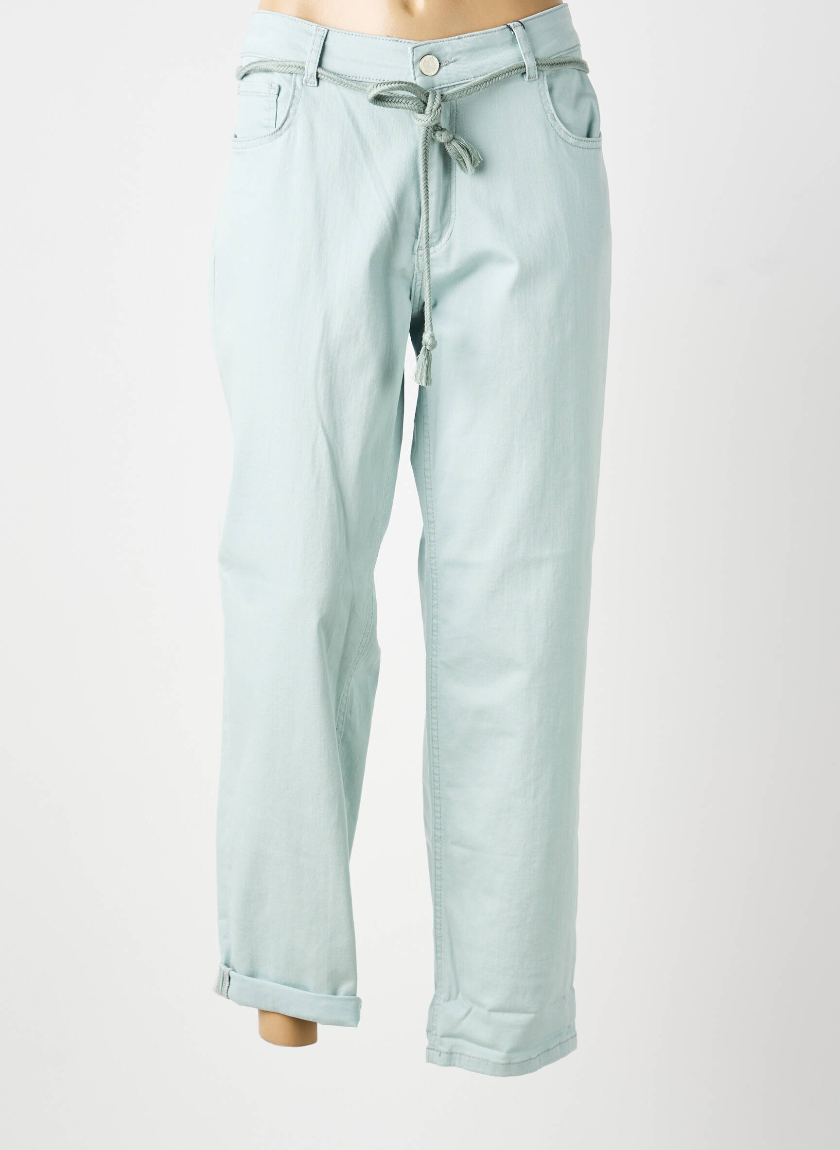 Jeans coupe droite stretch taille normale bleu PARA MI femme