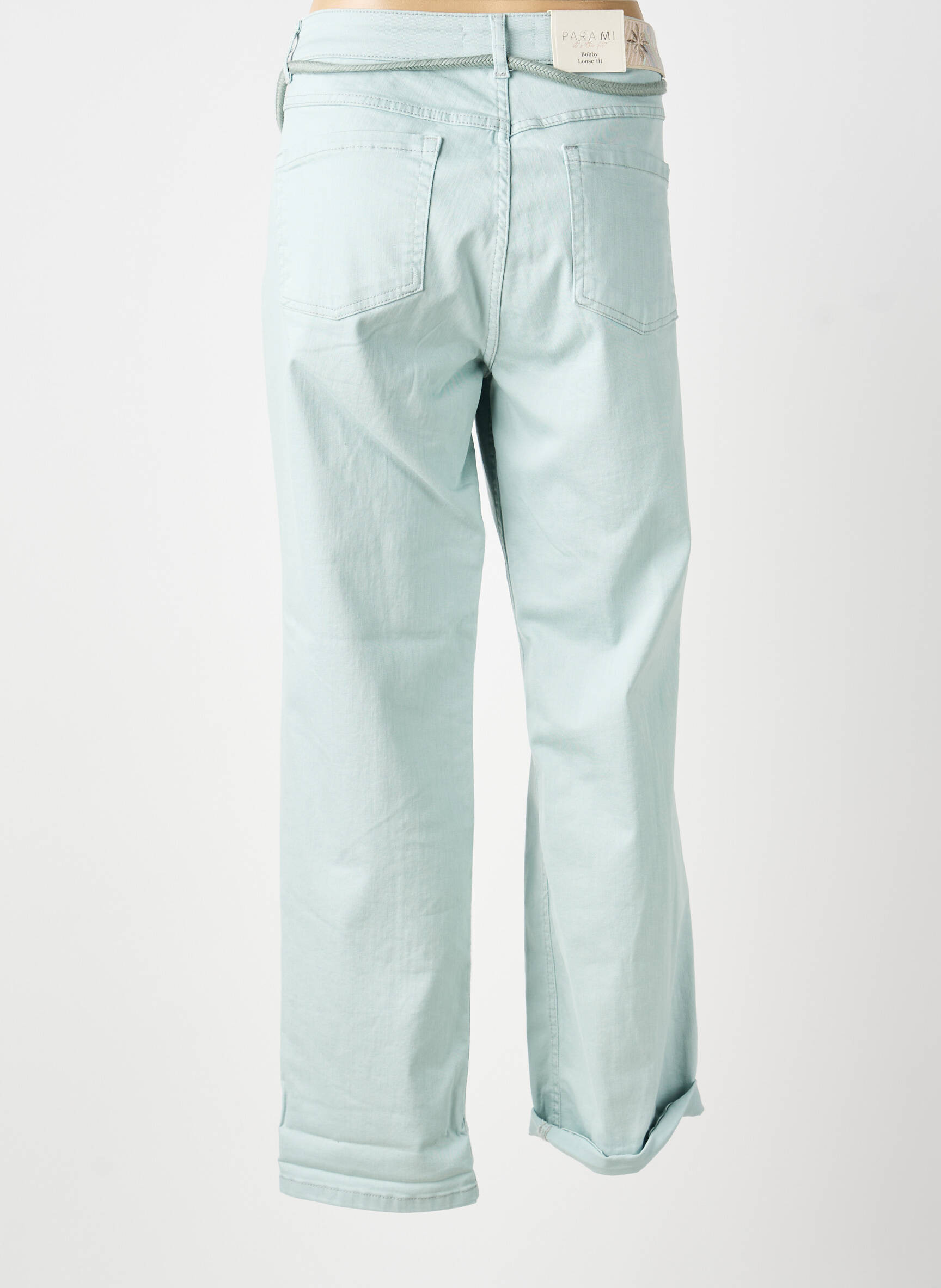 Jeans coupe droite stretch taille normale bleu PARA MI femme