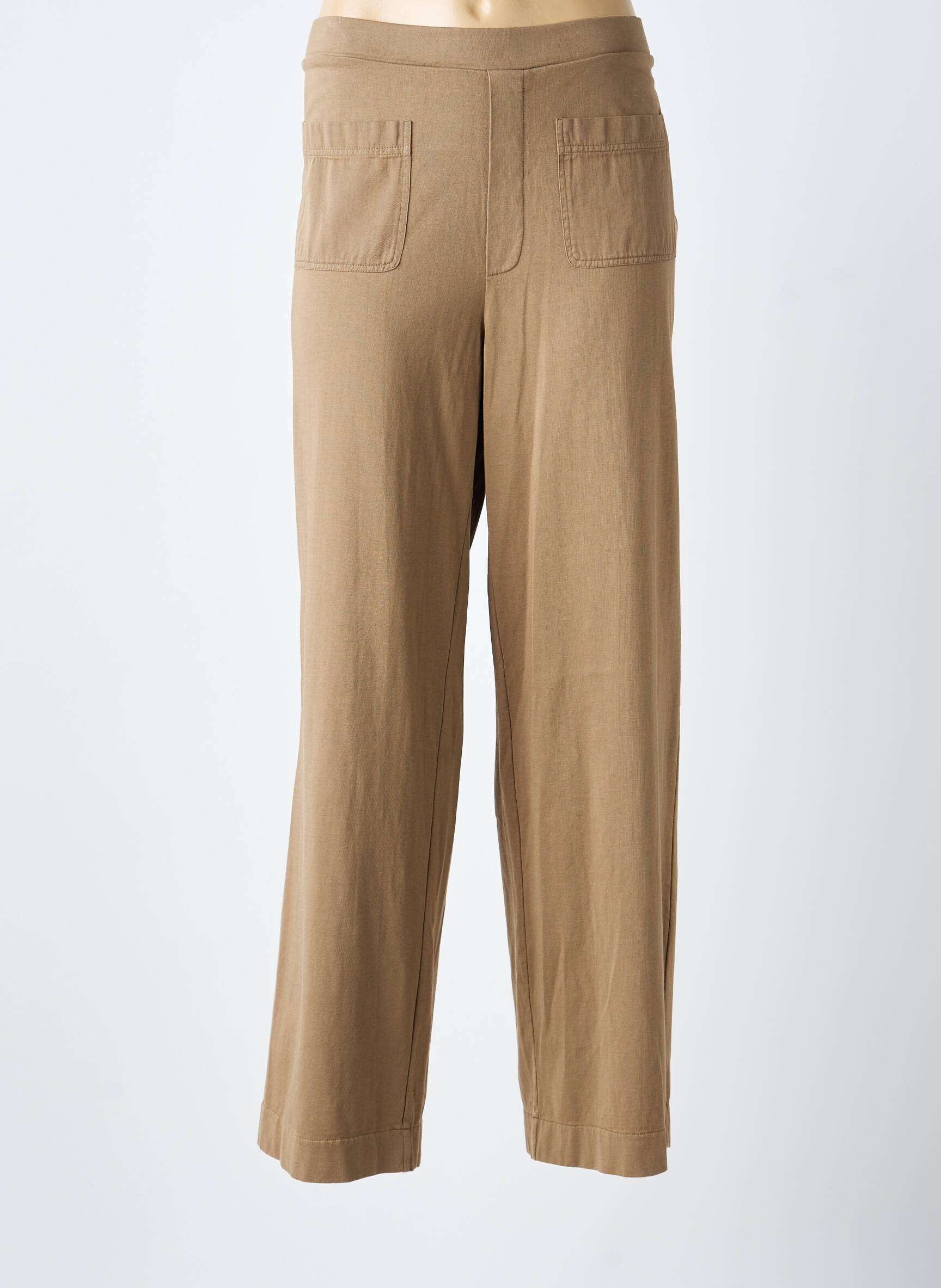 Pantalon droit stretch taille normale marron YERSE femme