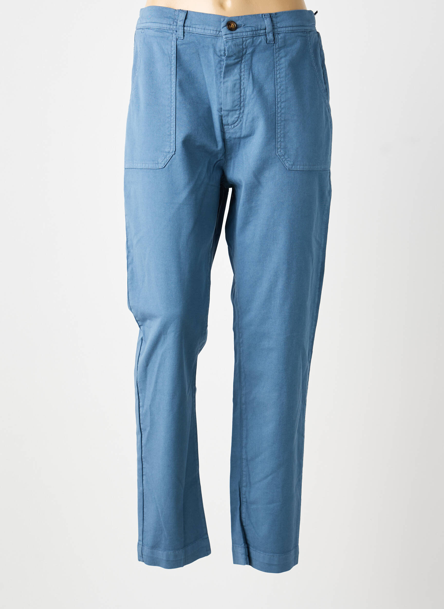 Jeans coupe droite stretch taille normale bleu HOD femme