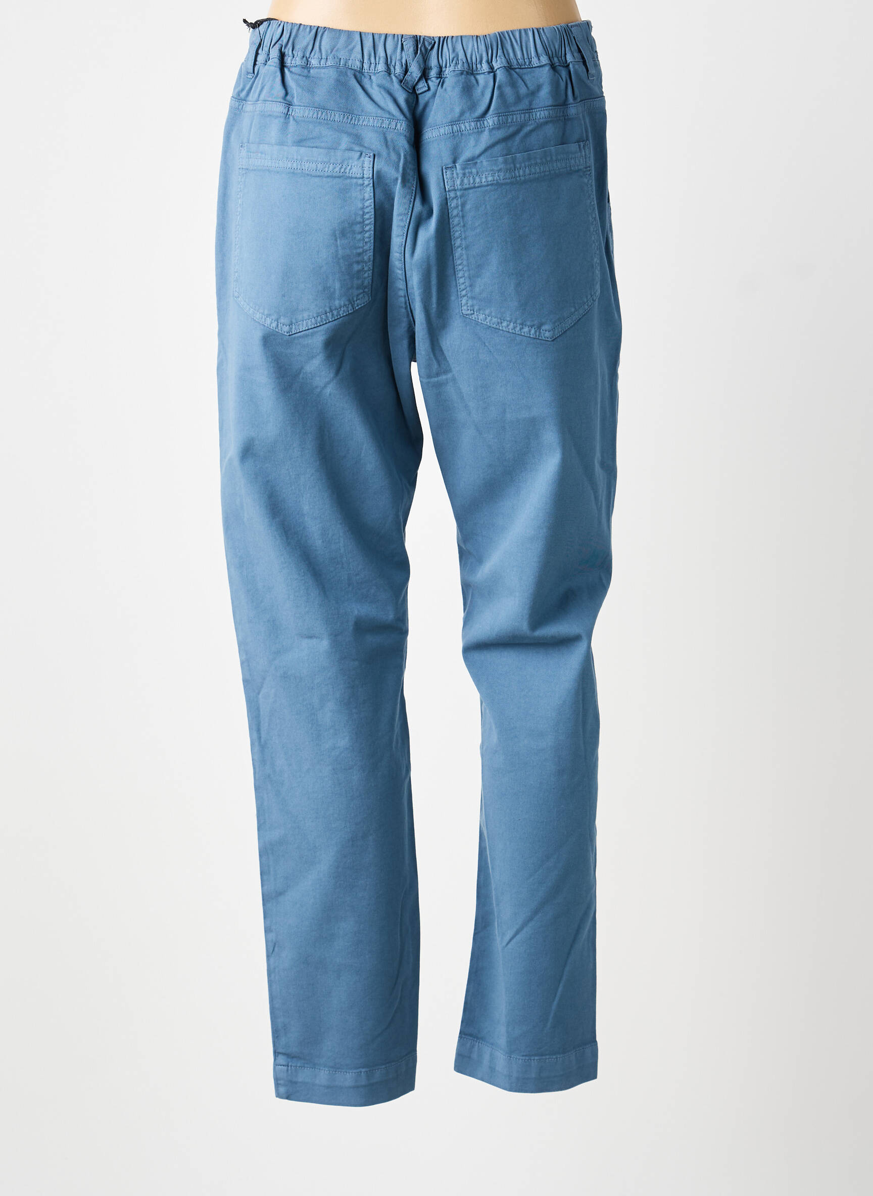 Jeans coupe droite stretch taille normale bleu HOD femme