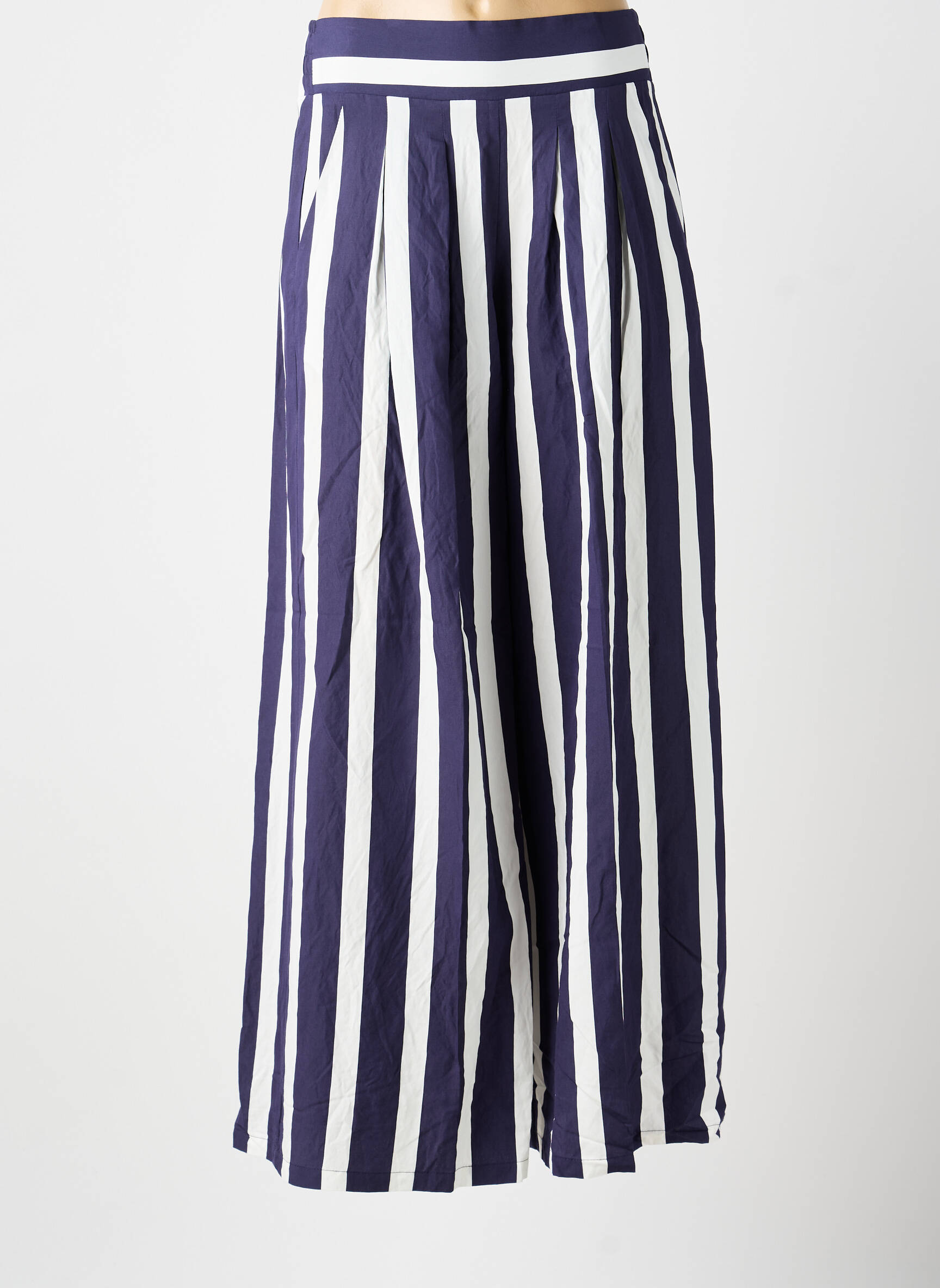 Pantalon large tissage popeline taille normale bleu VILAGALLO femme