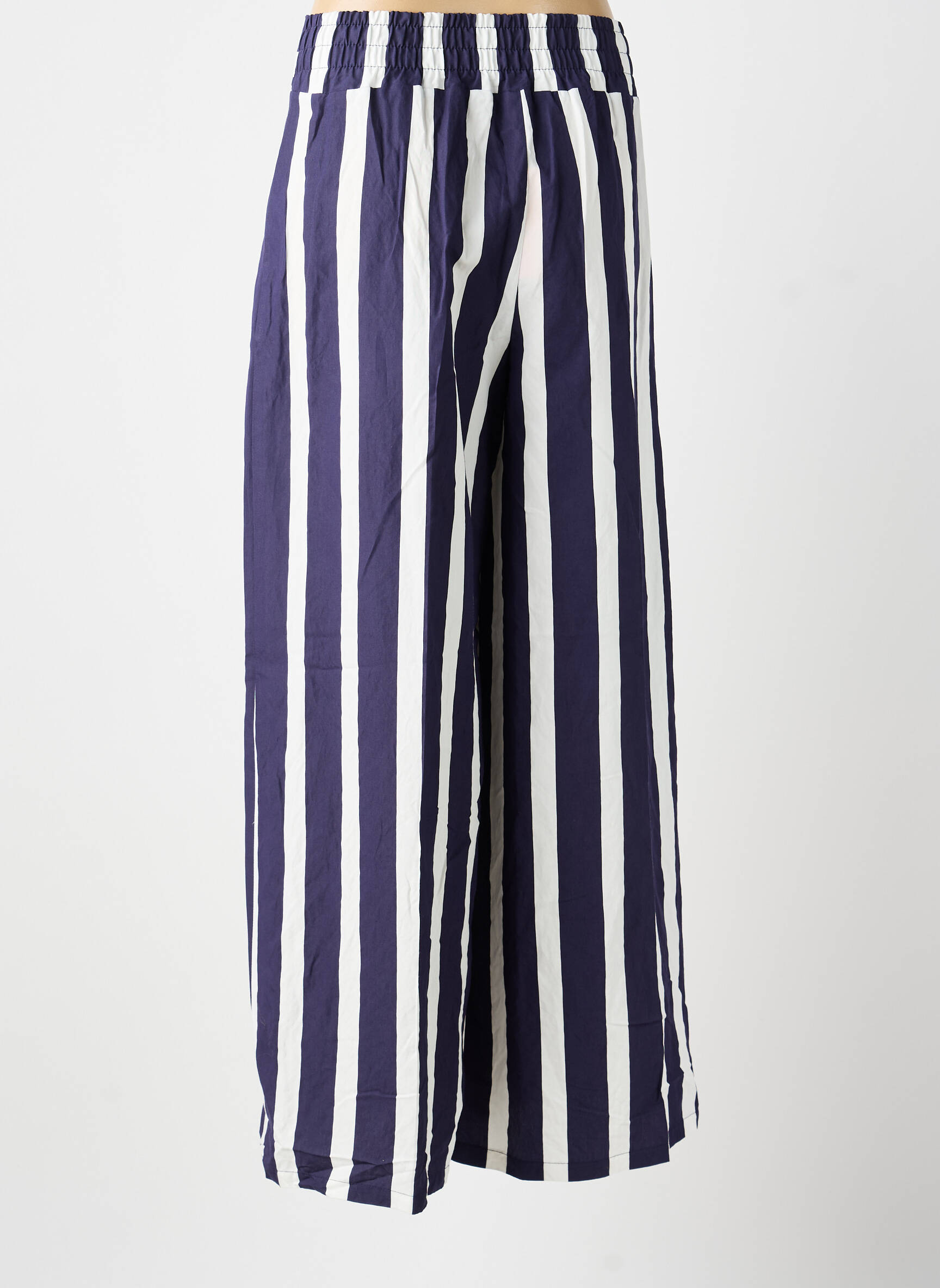 Pantalon large tissage popeline taille normale bleu VILAGALLO femme