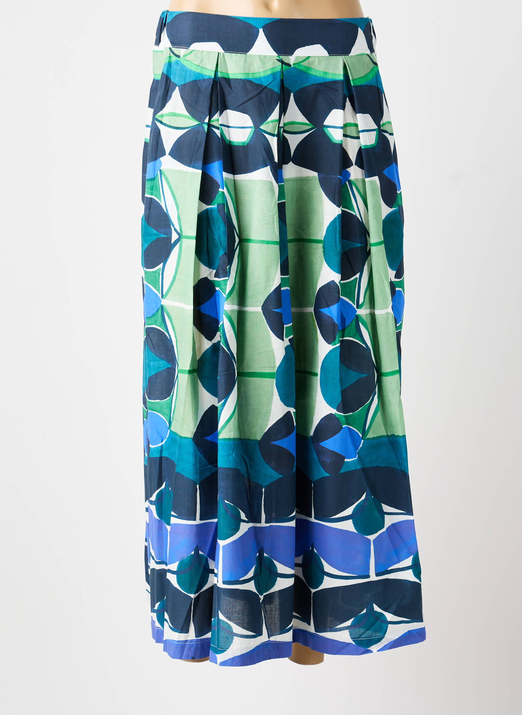 Jupe longue imprimé fantaisie bleu FLIRT femme