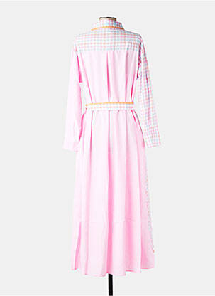 Robe longue manches longues manches longues rose INSPIRATION STUDIO femme