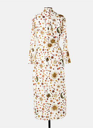 Robe longue manches longues manches longues beige HOD femme