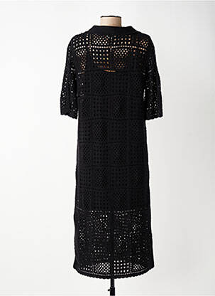Robe longue manches courtes manches courtes noir YERSE femme