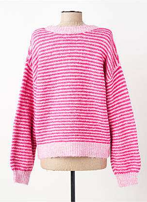 Pull resserrée sur le bas manches longues rose ADORE femme