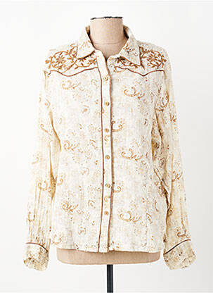 Chemisier coupe cintrée manches longues beige MAISON HOTEL femme