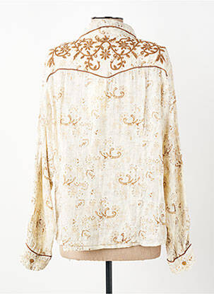 Chemisier coupe cintrée manches longues beige MAISON HOTEL femme