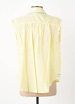 Chemisier tissage crêpe sans manche jaune INSPIRATION STUDIO femme