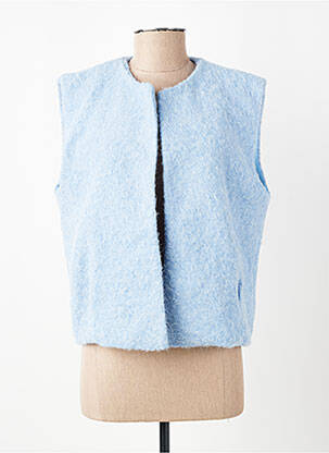 Gilet sans manche coupe droite bleu LUK AP femme