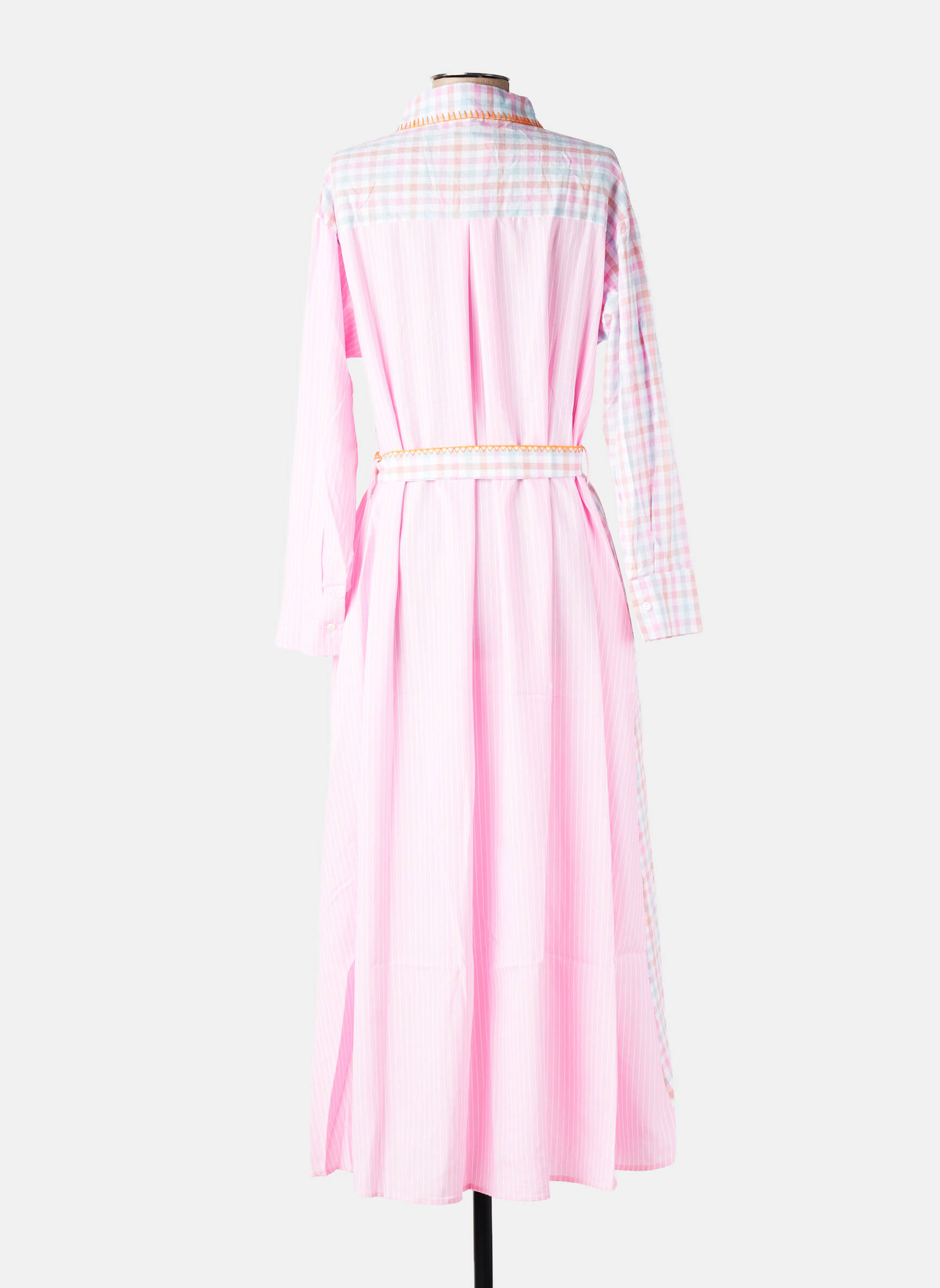 Robe longue manches longues manches longues rose INSPIRATION STUDIO femme