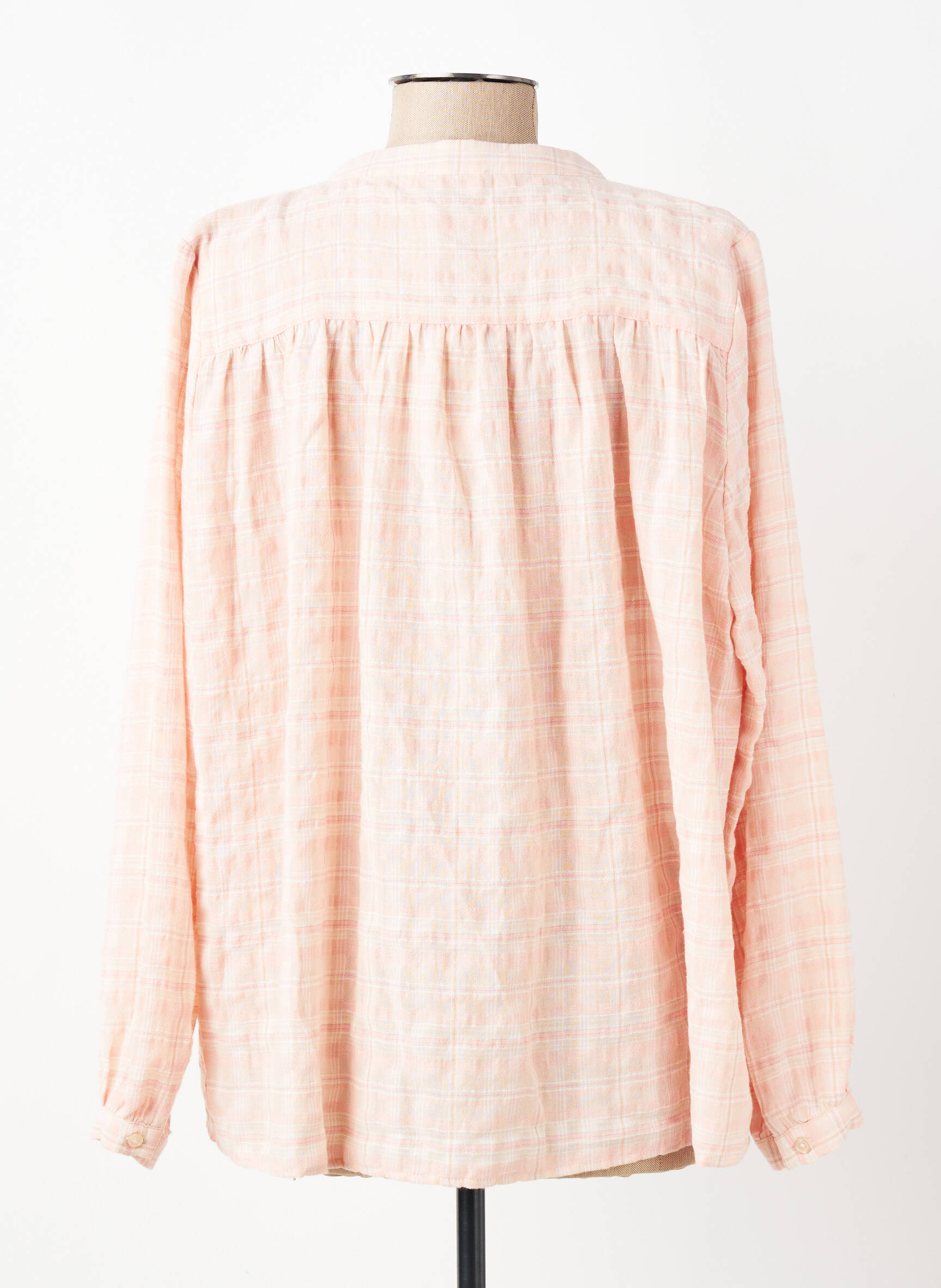 Blouse poignets boutonnés avec fente manches longues rose JC.SOPHIE femme