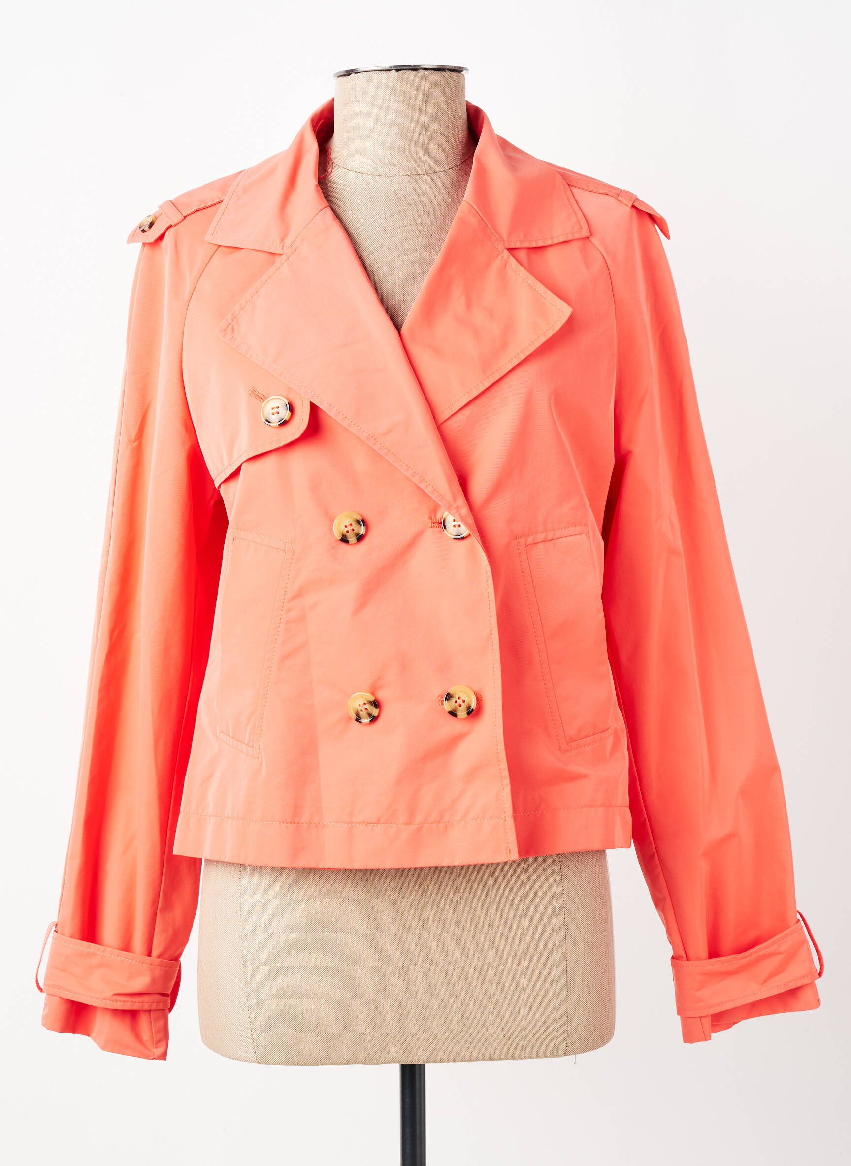 Trench poches sans capuche orange BETTY BARCLAY femme
