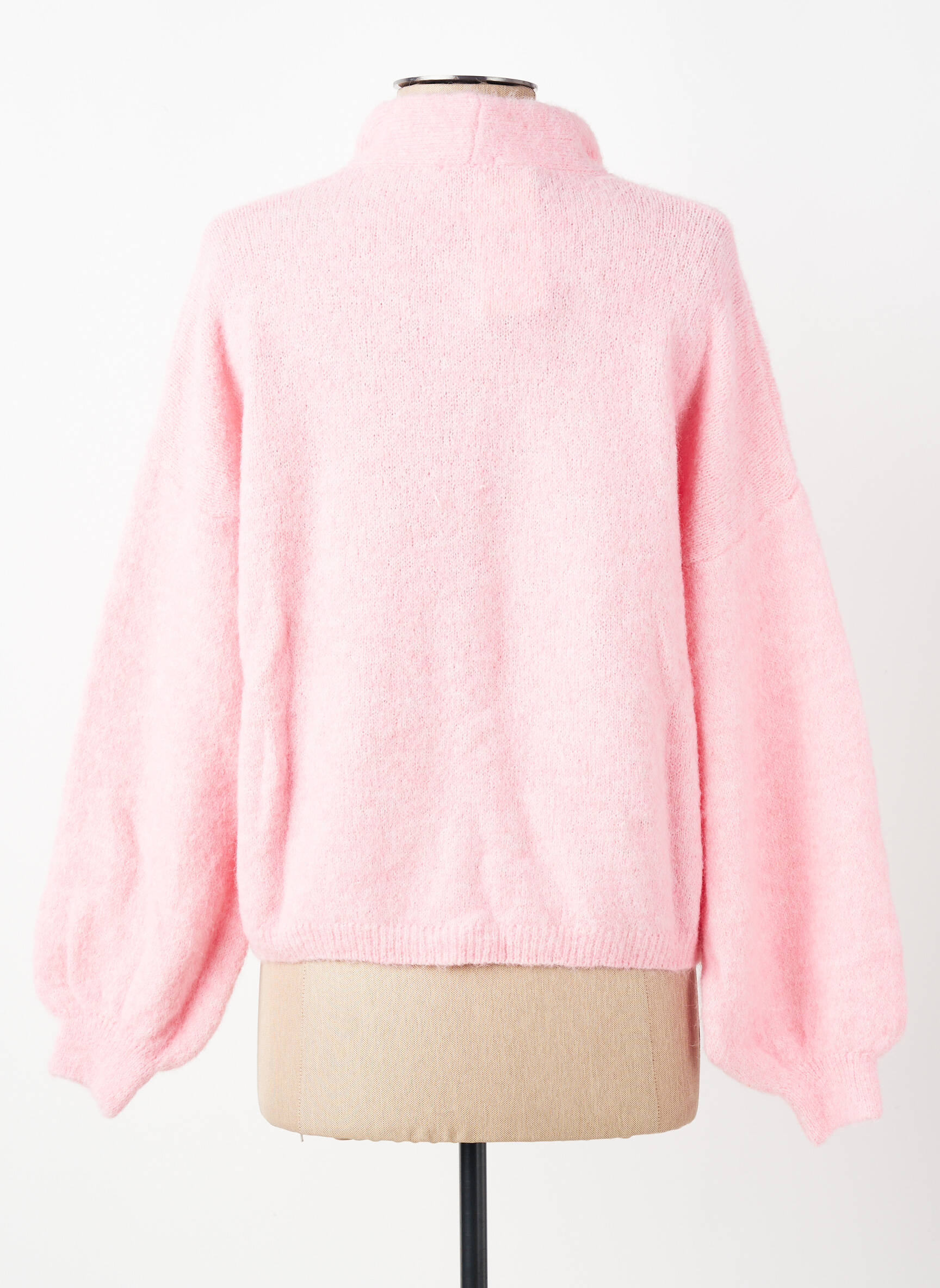 Gilet manches longues col rond rose LUK AP femme