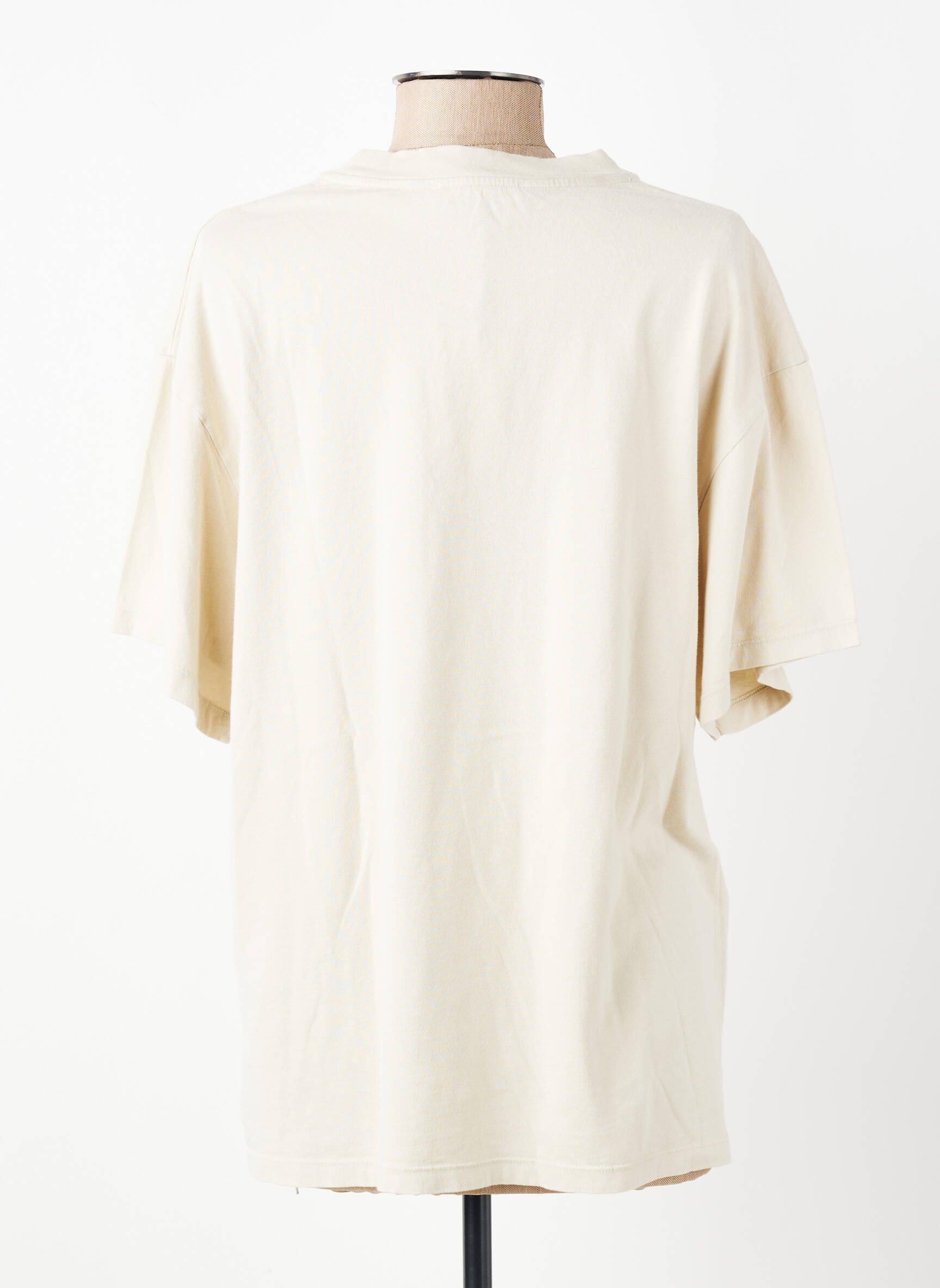 T-shirt imprimé fantaisie manches courtes beige HOD femme