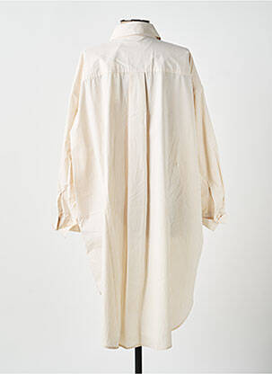 Robe mi-longue manches longues manches longues beige YAYA femme