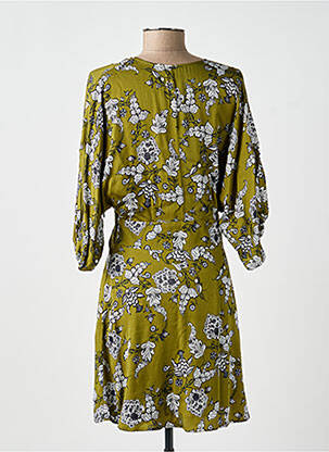 Robe mi-longue manches 3/4 manches 3/4 vert IKKS femme