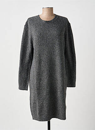Robe pull coupe droite manches longues gris IKKS femme