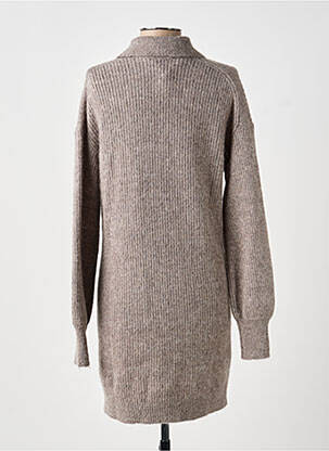 Robe pull coupe droite manches longues gris YAYA femme